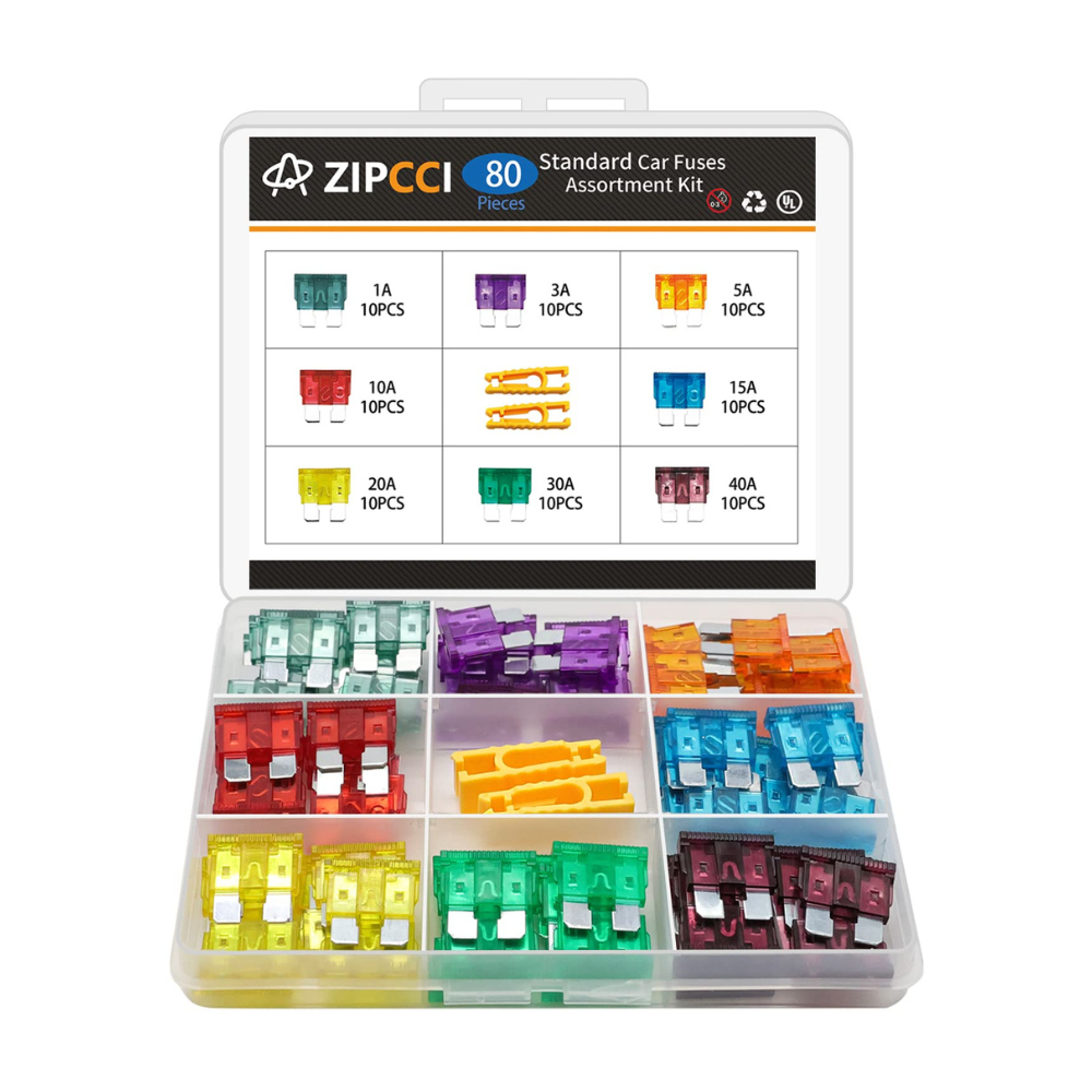 DOT Compliant 80 Pcs Standard Car Fuse kit from GME Supply